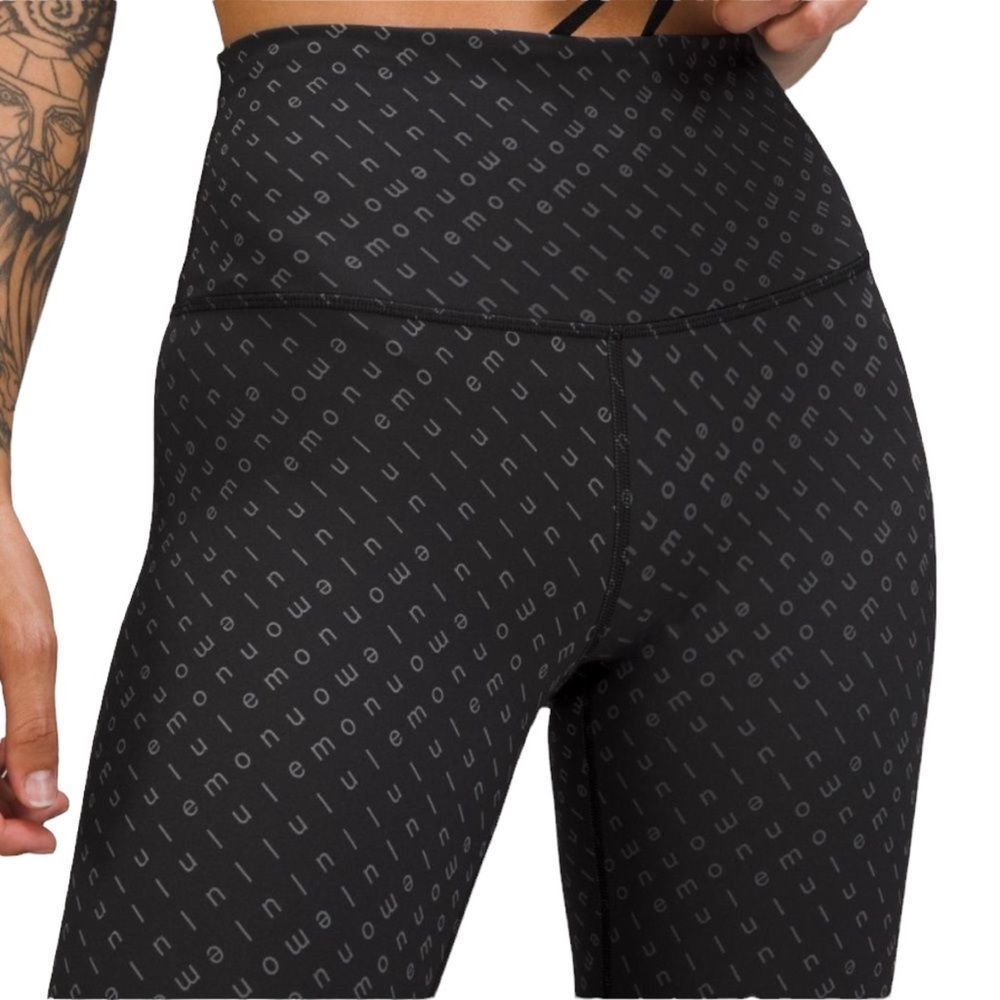 lululemon athletica Black Printed High-Rise Leggings